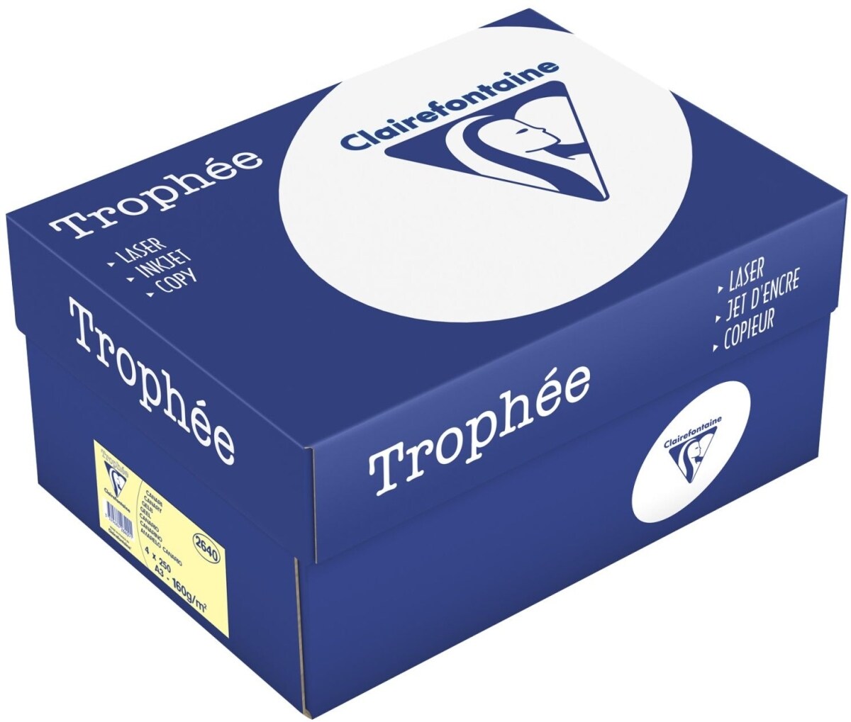 Clairefontaine Kopierpapier Trophee A3 160g/qm VE=4x250 Blatt kanariengelb Image
