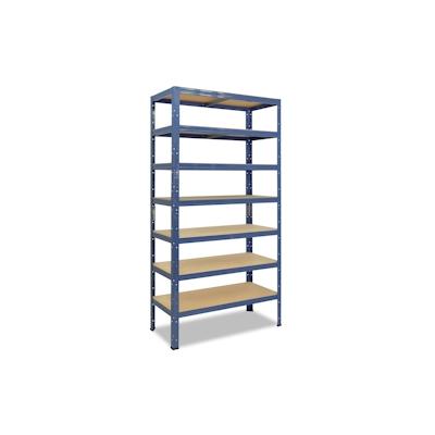 shelfplaza HOME 200x100x60 cm Schwerlastregal in blau mit 7 Böden und 125 kg Traglast pro Boden Image