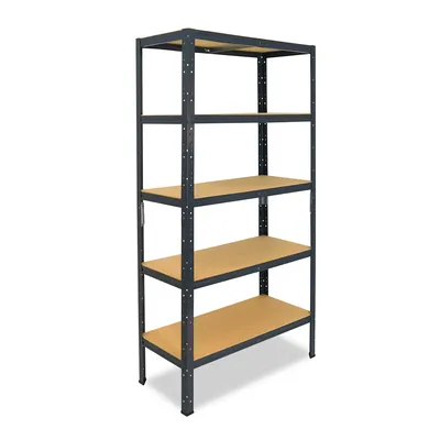 shelfplaza HOME 180x75x60 cm Schwerlastregal in anthrazit mit 5 Böden und 175 kg Traglast pro Boden Image