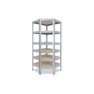 shelfplaza PRO 230x80x50 cm Eckregal in verzinkt mit 6 Böden und 166 kg Traglast pro Boden Image
