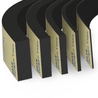 TEMU Black Foam Rubber Sponge Seal Strip - Self-adhesive, Anti-collision, 10-50mm Width, 1-5mm Thickness, Durable Eva Material For Closure Image