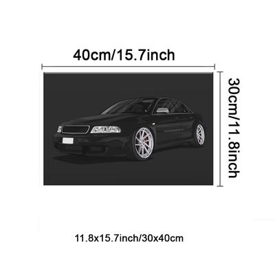 TEMU 1pc Sleek Black Sports Car Canvas Print - Modern Artistic Wall Decor With Wood Frame, Ideal For Living Room, Bedroom, Home Office - Stylish Gift For , Image