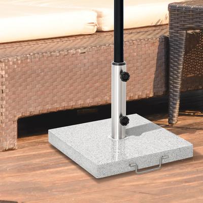 TEMU Mobile Parasol Base, 28 Kg Marble Base, Stainless , Stable Parasol Base, 42x42x36 Cm, On , Mobile, Suitable For Gardens, , Etc. Image