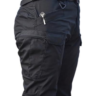 TEMU Men' Cargo Pants With Multiple Pockets - Durable, Non-stretch Fabric, Ideal For Hiking, Camping, And Casual Wear, , Outdoor Workwear|casual Fit Pants|sturdy Construction, Plus Size Image