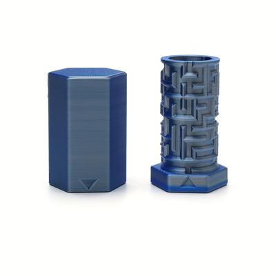 TEMU 1pc Of Creative 3d Printed Fun Maze Storage Box, 6-color Cylindrical Maze Rotating Puzzle Toy. Image