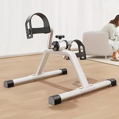 TEMU Portable Adjustable Resistance Fitness Bike – Aluminum Stepper For Home Workouts, White, Ideal For Family Exercise, Day Or Birthday Gift Image