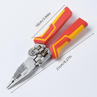 TEMU Electrician's Multifunctional Wire Stripper, Cable Cutter And Pliers With Ammeter Image