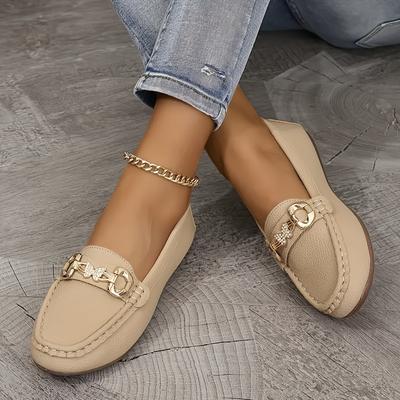 TEMU Women's Flat Shoes Fashion Simple Temperament Versatile Outerwear Women's Shoes Lightweight And Comfortable Slip-on Single Shoes Image