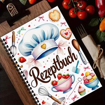 TEMU Personalized A5 Recipe Notebook With Chef Hat Design - Blank Cookbook For Cooking Enthusiasts, Perfect Gift For Food Lovers, Cooking Notebook | Whimsical Design | Blank Recipe Book, Recipe Book Image