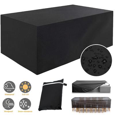 TEMU Outdoor Square 210d Oxford Cloth Sofa Cover For Garden Table And Chair Covers Starting At 1pc, Only Covers Sold, Tables And Chairs Not Included Image
