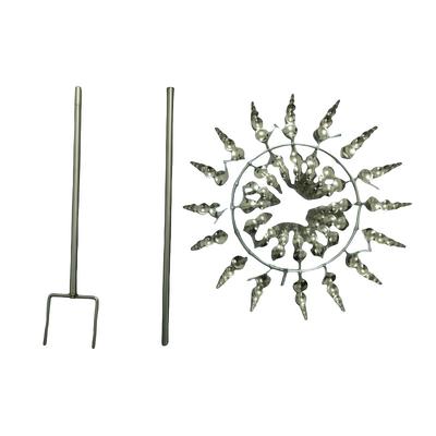 TEMU Outdoor Courtyard Garden Model Decorated With Retro Wrought Iron Metal Windmill Wind Chimes Image