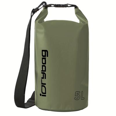 TEMU Idrybag High Quality Dry Bag 2l/5l/10l/15l/20l - Lockable Zipper Closure, Durable Fabric For Travel, Hiking, Swimming, Beach - With Black Accents, High Image
