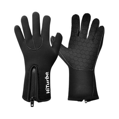 TEMU Hiturbo 3mm Neoprene Gloves, Surfing, Kayaking, Snorkeling, Sailing, Boating - 5 Finger Design For Image