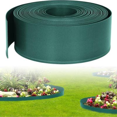 TEMU Acxin 10m Lawn Edging Roll, Plastic Flower Bed Border, Garden Fence Decorative, Outdoor Lawn , , /grey/green Image