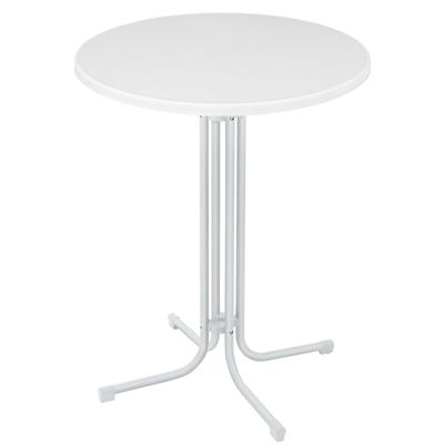 "TEMU Modern Black " Round Folding Bar Table - Weatherproof, Stainless Steel Top For Indoor & Outdoor Use, Weddings, Gardens, And Home" Image