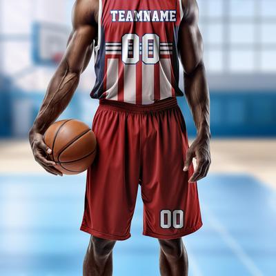 TEMU Customized Name And Number Adult Jersey New Student Game Sports Uniform Comfortable Breathable Heat Dissipation Quick-drying Perspiration Two-piece Set Top Bottoms Image