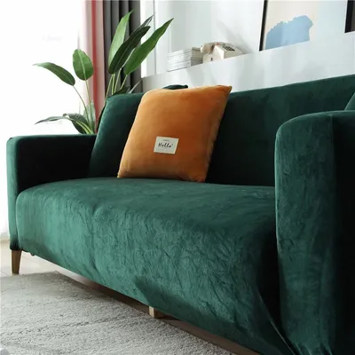 Velvet Sofa Cover Thick Elastic 1/2/3/4 Seater Sofa Cover for Living Room Velvet Plush L Shaped Corner Sofa Cover Couch Covers