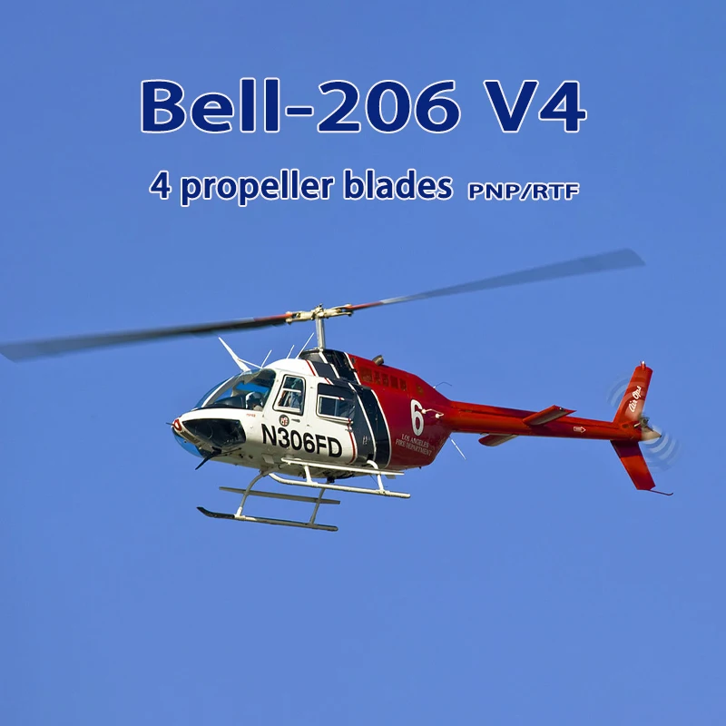 Flywing Bell 206 V4 RC Hubschrauber vier Klingen 1:16 Glocke RC Hubschrauber 450 6CH GPS Höhe halten Glocke 206 v3 RC Maßstab Hubschrauber