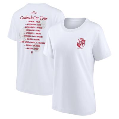 British & Irish Lions 2025 Tour Fixtures Grafik-T-Shirt – Weiß – Damen Image