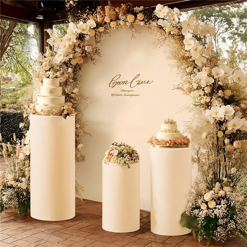 3 Stück Spandex-Zylinderständerabdeckungen für Zylindersockelabdeckungen Sockelständer Säulenabdeckung für Geburtstagsfeier, Hochzeit, Requisiten, Dekoration Image