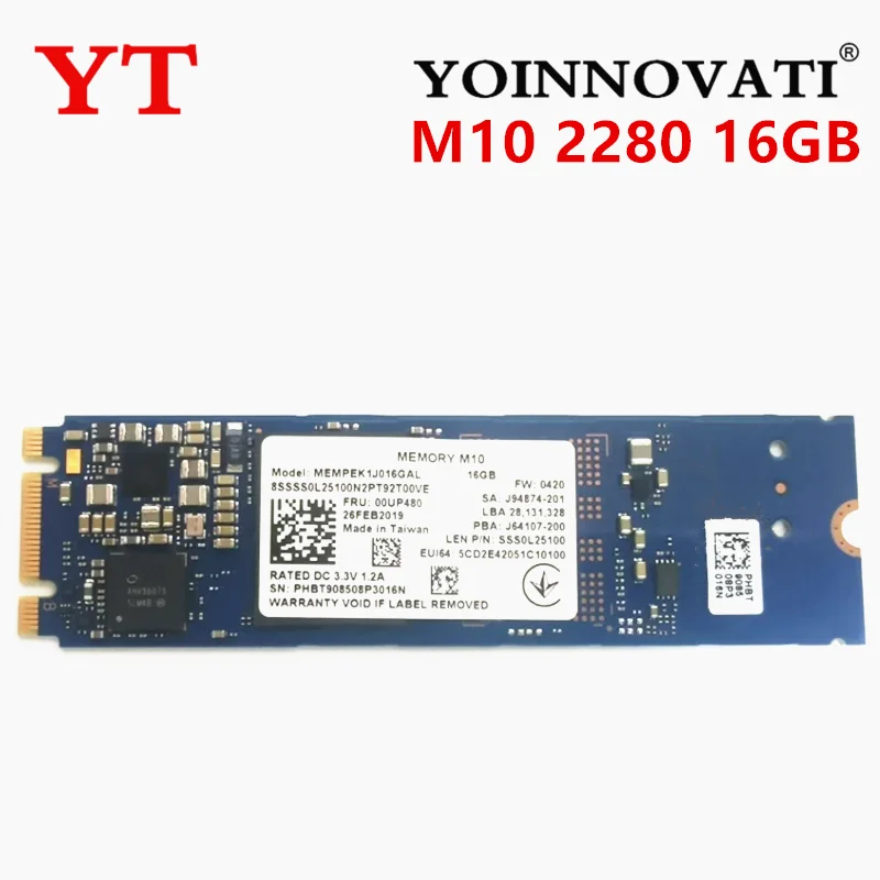 Original M10 M.2 2280 SSD 64 GB 32 GB 16 GB PCIe M.2 2242 3.0 3D Xpoint NVMe Internes Solid State-Laufwerk für Intel Optane-Speicher YT Image