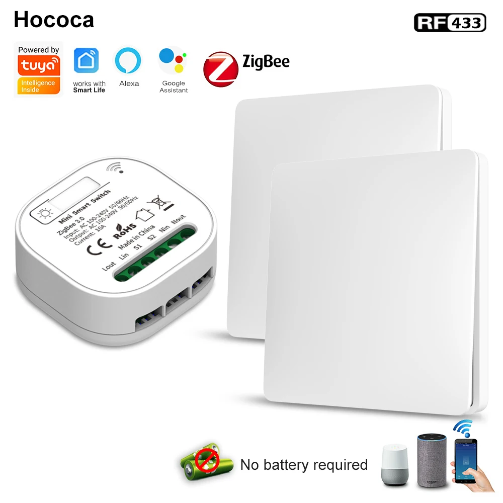 Tuya Zigbee 3,0 Selbst Powered Diy Ganze Haus Smart Switch Ohne Batterie Wasserdichte Kinetische Energie Fernbedienung Schalter Image