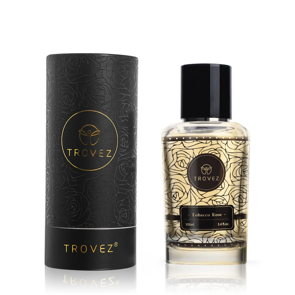TROVEZ Tobacco Rose 100 ml Parfüm, langanhaltender Duft, reichhaltiges Unisex-Parfüm, Duftgeschenke, Aroma-Körperspray-Parfums für Männer und Frauen