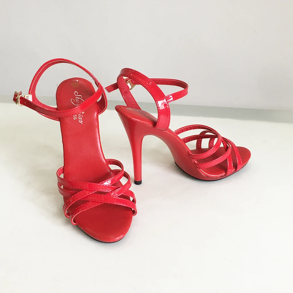 Damen Sandalen Silber hochhackige Sandalen Club Damen schöne sexy Stilleto Sandalen 11cm