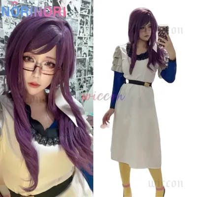 Anime Tokyo Ghoul Kamishiro Rize Cosplay Kostüm Weiß Lange Ärmel Kleid Perücke Gläser Erwachsene Frau Sexy Karneval Anzug Image