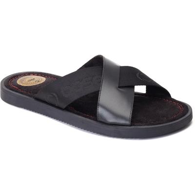 Base London Webb Herren Sandalen aus schwarzem Leder Image