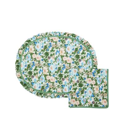Loretta Caponi Blackberry Print Placemat & Napkin