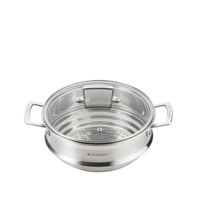 Le Creuset 3-Ply Stainless Steel Sauté Multi-Steamer with Glass Lid