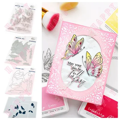Metal Cutting Dies Stamp Stencil Hot foil Scrapbook Butterfly Bliss Decoration Embossing Template