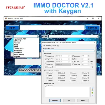 2023 IMMO DOCTOR V2.1 MULTI BRAND With Unlimited KEYGEN Immo Off Immo Delete Software for sim2k MT38 ME 17.9.2 17.9.8 MED17.9.8