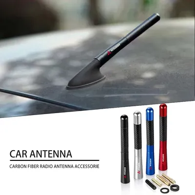 12cm Car Delicate Carbon Fiber Short Antenna Radio Auto Accessories For Mitsubishi ASX Lancer Pajero