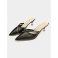 Scarpe con tacco a spillo color avorio da donna con dettagli in cristallo - eleganti tacchi a spillo per appuntamenti romantici