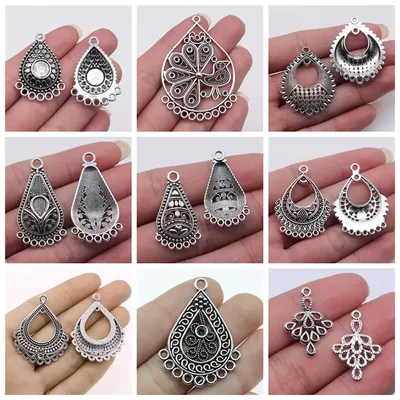 jewelry findings components Water Drop Earring Connecting Piece Charms for bracelets charm pendant