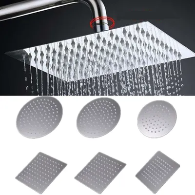 Round & Square Stainless Steel Showerhead Rainfall Rain Shower Head Chrome High Pressure Bath Faucet
