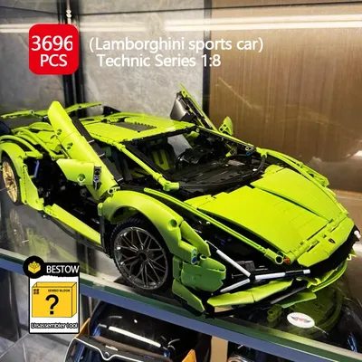 Lamborghini sports car mechanical set series, highly challenging and huge-sized Chinese building