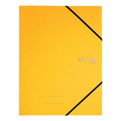 VON Eckspannermappe A4 Karton 335 g/m² 1 Stück Gelb, 24.2x31.8 cm Image