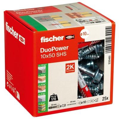 fischer Dübel mit Schrauben »DuoPower 10x50 S 2K« 25 Stück Image