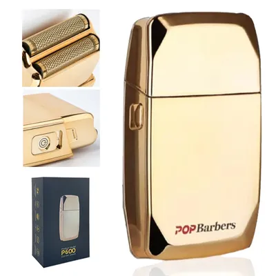 Pop Barbers P600 Pro Foil Lithium Plus Titanium Foil Shaver Cord/Cordless Rechargeable 9000rpm/min
