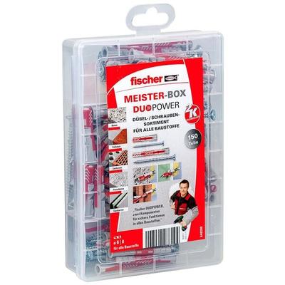 fischer Dübel- und Schrauben-Sortiment »Meister-Box-DuoPower kurz/lang + S 2K« 150 Stück Image