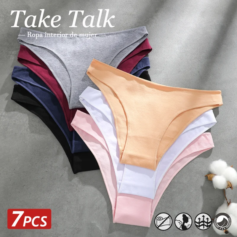 7 pezzi/set mutandine di cotone senza cuciture slip da donna sexy lingerie a vita bassa femminile stretch intimo confortevole mutande da donna