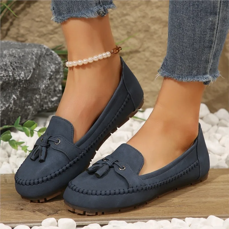 Femmes chaussures plates mode respirant femmes chaussures décontractées sans lacet chaussures plates marche baskets femmes chaussure rétro chaussures femme grande taille
