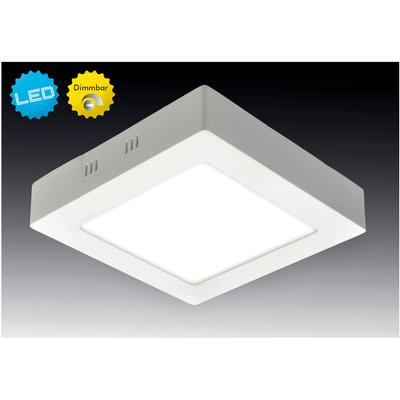 NÄVE LED Panel "Dimplex", weiß, 1 flammig, H: 3,50cm,, Lampen, Aufbaupanel eckig weiß, dimmbar, Phasenan- und abschnitt, 17,2x17,2cm Image