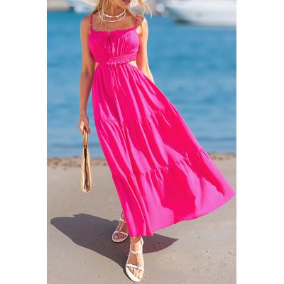Flamingo Tide Pink Maxi Dress