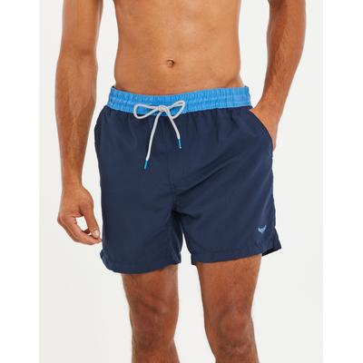 Threadbare Men's Navy Tonal Swim Shorts