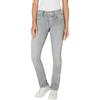 Slim-fit-Jeans PEPE JEANS "SLIM JEANS LW", Damen, Gr. 28, Länge 30, dirty grau used, Denim/Jeans, Obermaterial: 92% Baumwolle, 6% Polyester, 2% Elasthan, casual, slim fit, Jeans, mit doppeltem Knopfverschluss