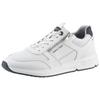 Keilsneaker MARCO TOZZI, Herren, Gr. 42, weiß, Lederimitat, Textil, kontrastfarbene Details, sportlich, Schuhe, Freizeitschuh, Halbschuh, Schnürschuh mit praktischem Reißverschluss